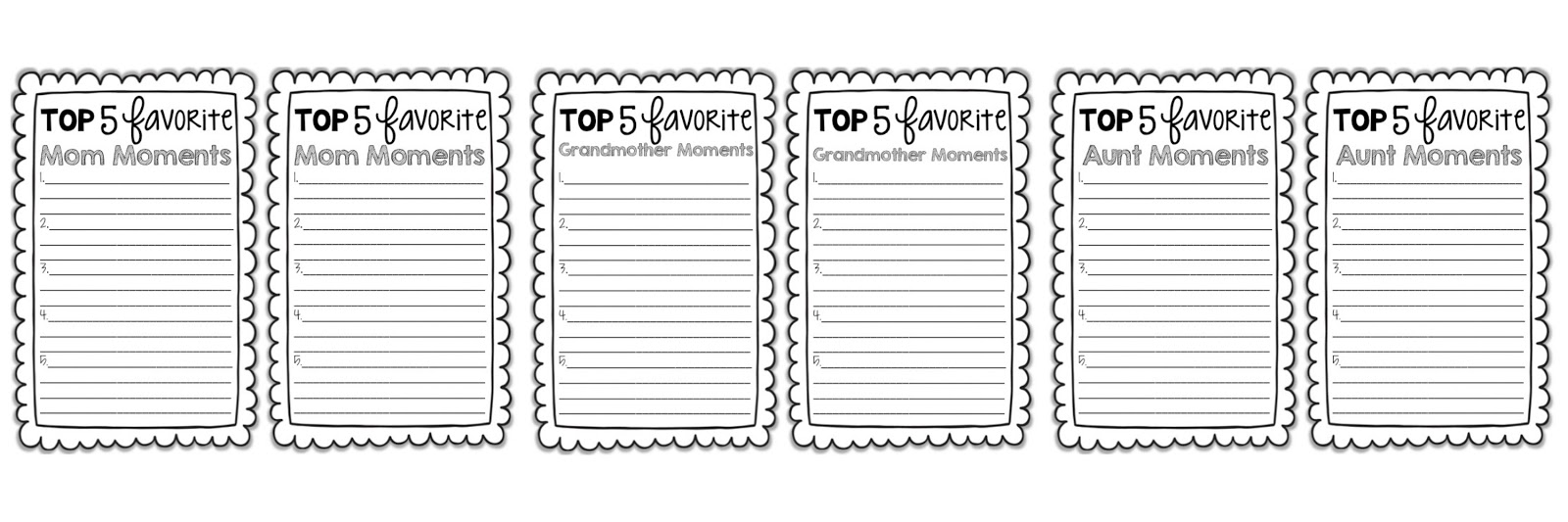 Mom Moments- A Mother's Day Activity for Older Kids | Life in Fifth